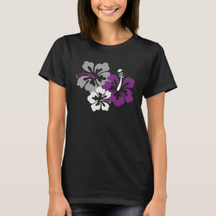 Ace Asexual Pride Subtle LGBTQ Hibiscus Flower Gay T-Shirt