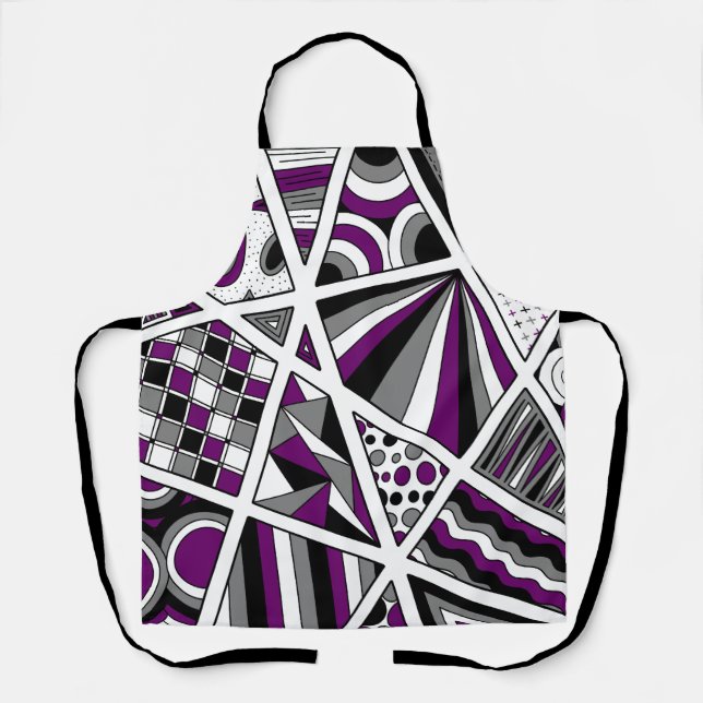 Ace Asexual Pride Zen Doodle Apron (Front)