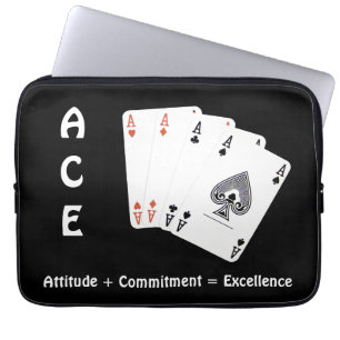 ACE Attitude + Commitment = Excellence Laptop Sleeve