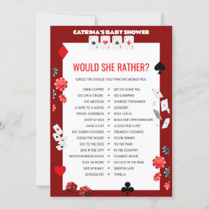 Ace Casino Baby Shower - Editable Name, 5x7 Invitation
