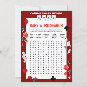 Ace Casino Baby Shower - Editable Name, 5x7 Invitation