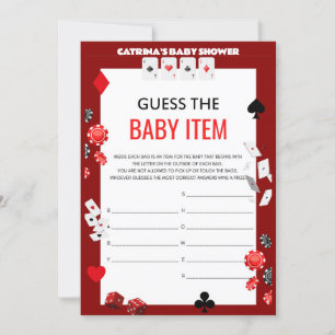 Ace Casino Baby Shower - Editable Name, 5x7 Invitation