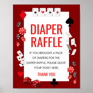 Ace Casino Baby Shower Game Sign