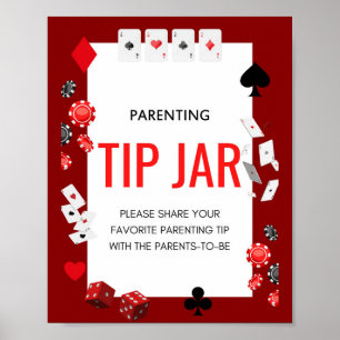 Ace Casino Baby Shower Game Sign