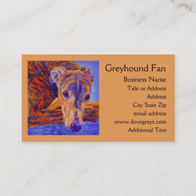 "Ace" -  Greyhound Business Card (Front)