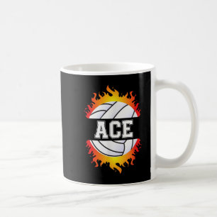 Ace Name Volleyball Player Boys Ball and Net Sport Coffee Mug