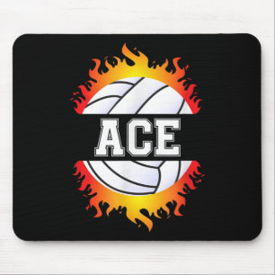 Ace Name Volleyball Player Boys Ball and Net Sport Mouse Mat