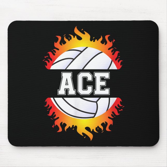 Ace Name Volleyball Player Boys Ball and Net Sport Mouse Mat (Front)