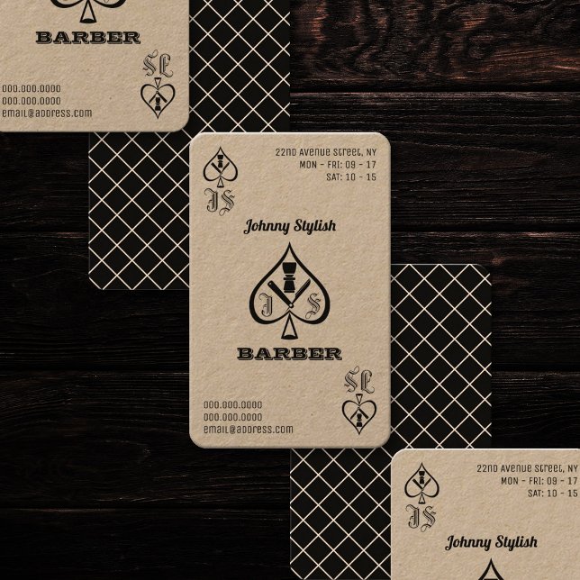 Ace of barbers kraft business card (Creator Uploaded)