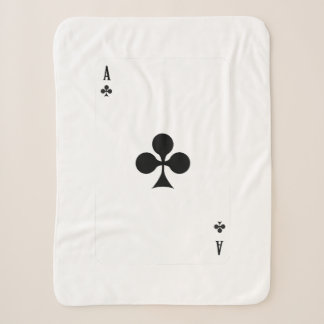 Ace Of Club Playing Card Funny Matching Halloween  Sherpa Blanket