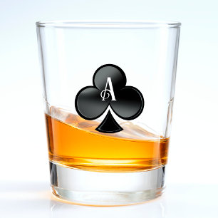 Ace of Clubs Casino Deck of Playing Cards Shot Glass