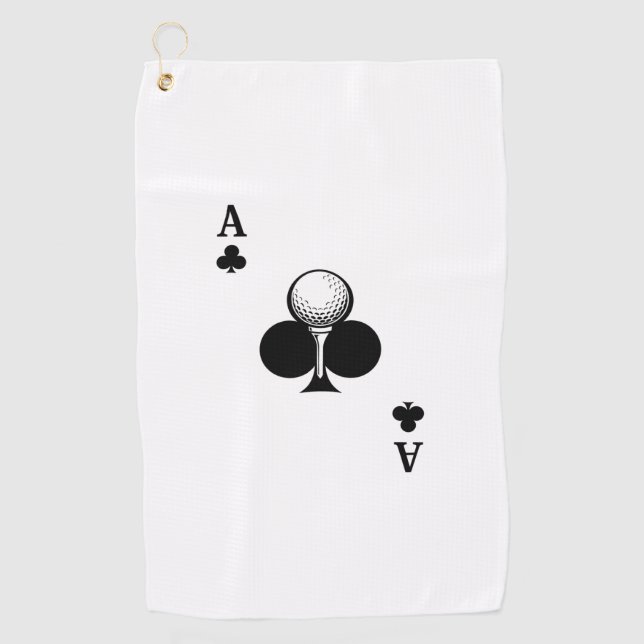 Ace of Clubs Golf Towel (Front)