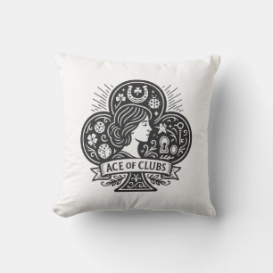 Ace of Clubs — Lady Luck Cameo Cushion