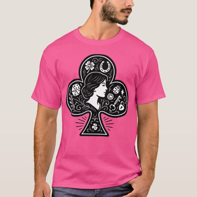 Ace of Clubs — Lady Luck Cameo T-Shirt (Front)