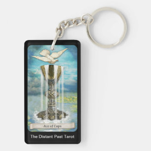 Ace of Cups Card from The Distant Past Tarot Deck Key Ring