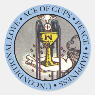 Ace of Cups Sticker with Text