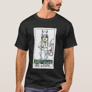 Ace of Cups Vintage Tarot Card - original Rider Wa T-Shirt