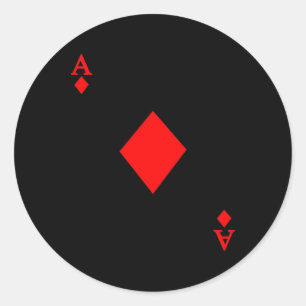 Ace Of Diamond Deck Of Cards Halloween Costume  Classic Round Sticker