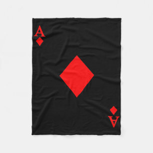 Ace Of Diamond Deck Of Cards Halloween Costume  Fleece Blanket