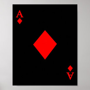 Ace Of Diamond Deck Of Cards Halloween Costume  Poster