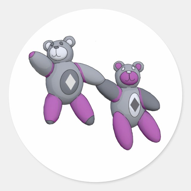 ace of diamonds classic round sticker (Front)