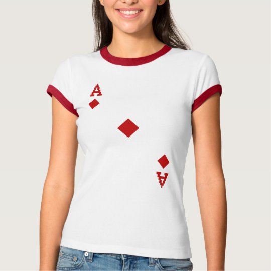 Ace of Diamonds Pixelated Diamonds T-Shirt