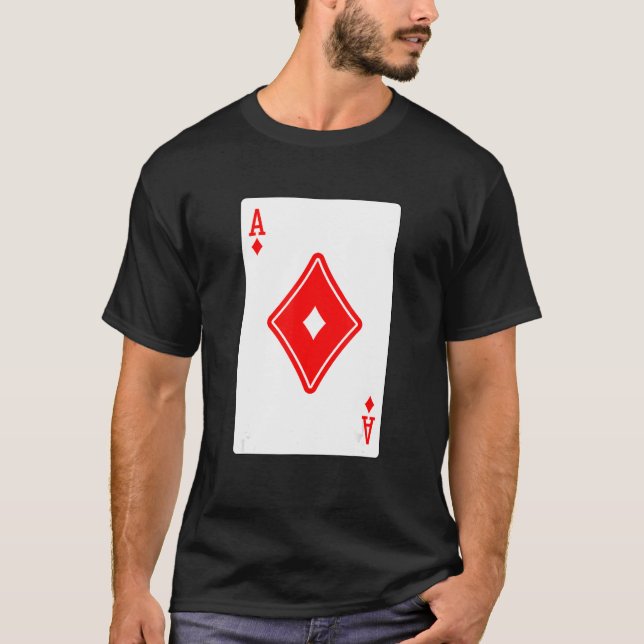 Ace Of Diamonds Poker Card Games Playing Cards Bla T-Shirt (Front)