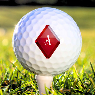 Ace of Diamonds Red Casino Deck of Playing Cards Golf Balls