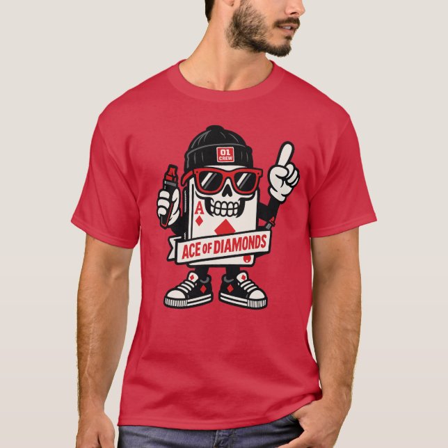 Ace of Diamonds Street Mascot — High-Roller Editio T-Shirt (Front)
