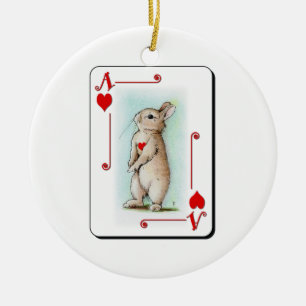 Ace of Heart Ceramic Tree Decoration