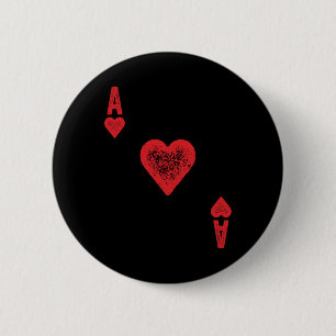 Ace Of Hearts Card Costume 6 Cm Round Badge