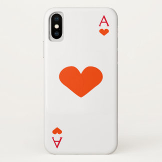 Ace of Hearts iPhone X Case