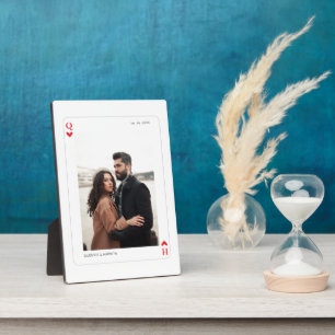 Ace of Hearts   Couple Photo Plaque