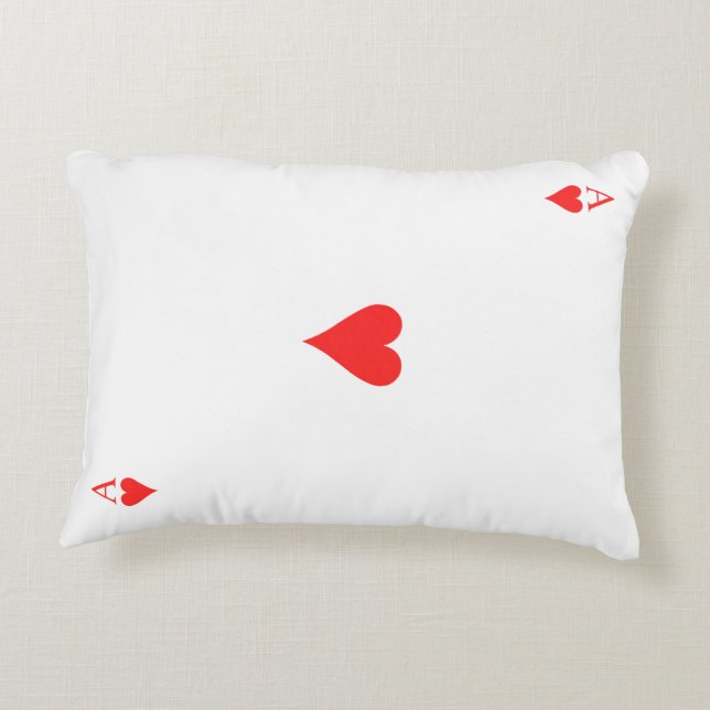 Ace of Hearts Decorative Cushion (Back)