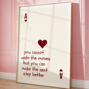 Ace of Hearts Inspirational Playing Card Print