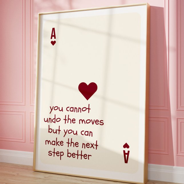 Ace of Hearts Inspirational Playing Card Print (Creator Uploaded)