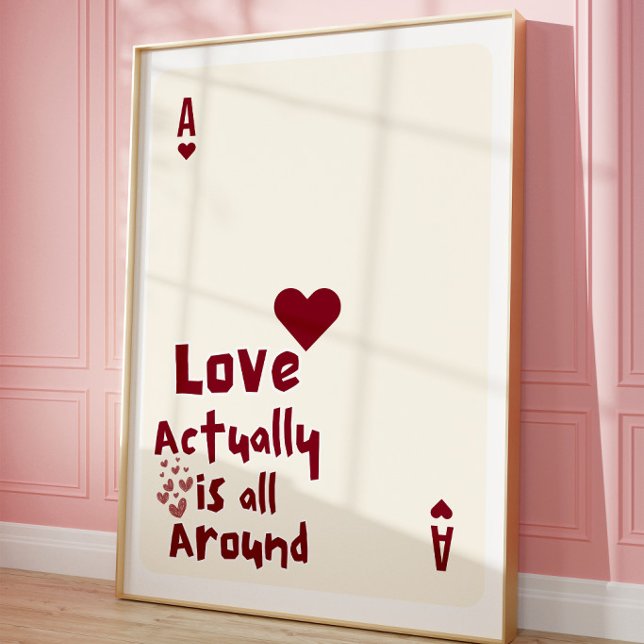 Ace of Hearts Playing Card Wall Art | Romantic Art (Creator Uploaded)