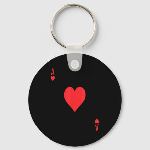 Ace Of Hearts _ Royal Flush Group Costume Playing  Key Ring