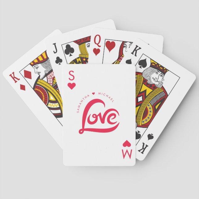 Ace of Hearts Valentines Day  Playing Cards (Back)