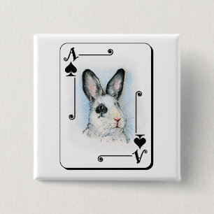 Ace of Spades 15 Cm Square Badge
