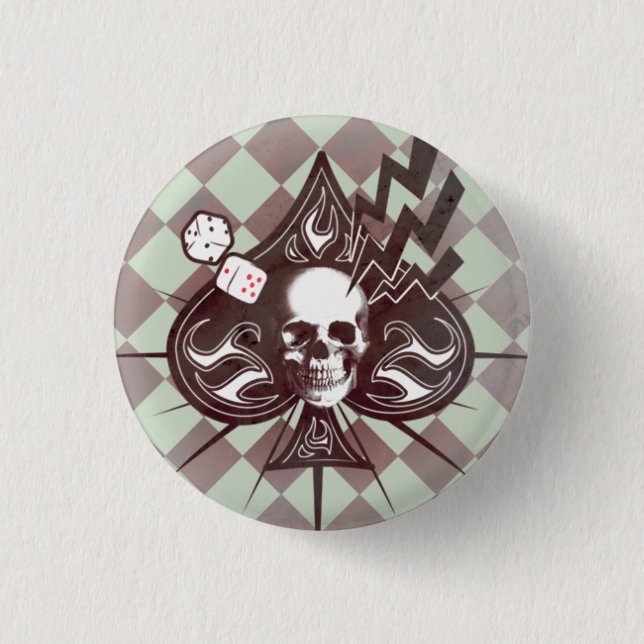 Ace of Spades 3 Cm Round Badge (Front)