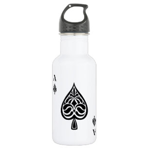 Ace of Spades Black and White Playing Card 532 Ml Water Bottle