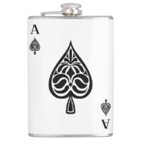 Ace of Spades Black and White Playing Card