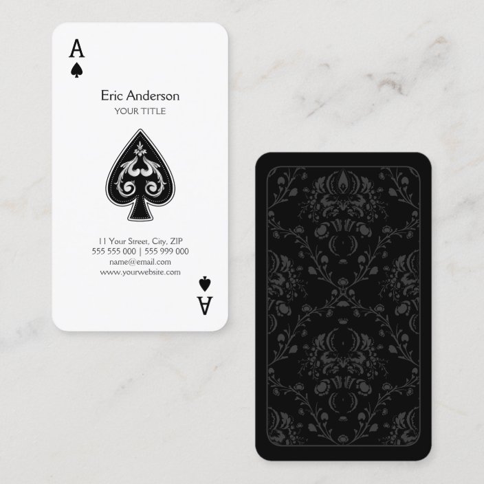 Ace Of Spades business card Zazzle.co.uk
