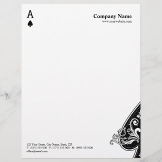 Ace of Spades business letterhead Template