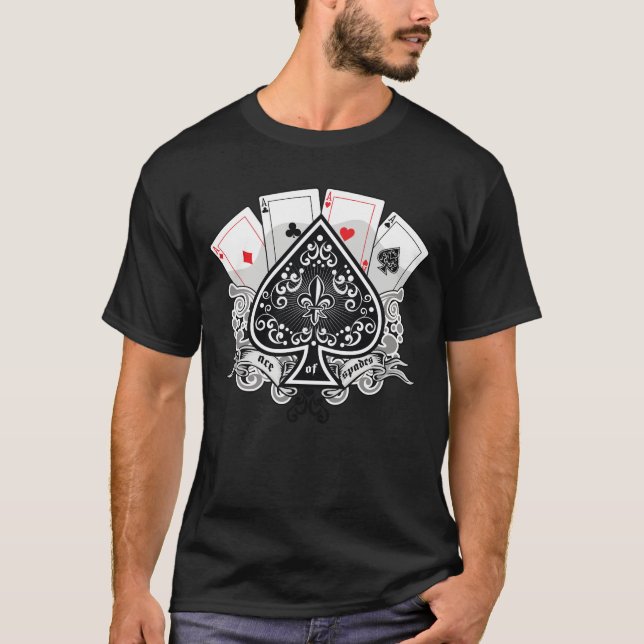 Ace Of Spades | Card Deck Design T-Shirt (Front)