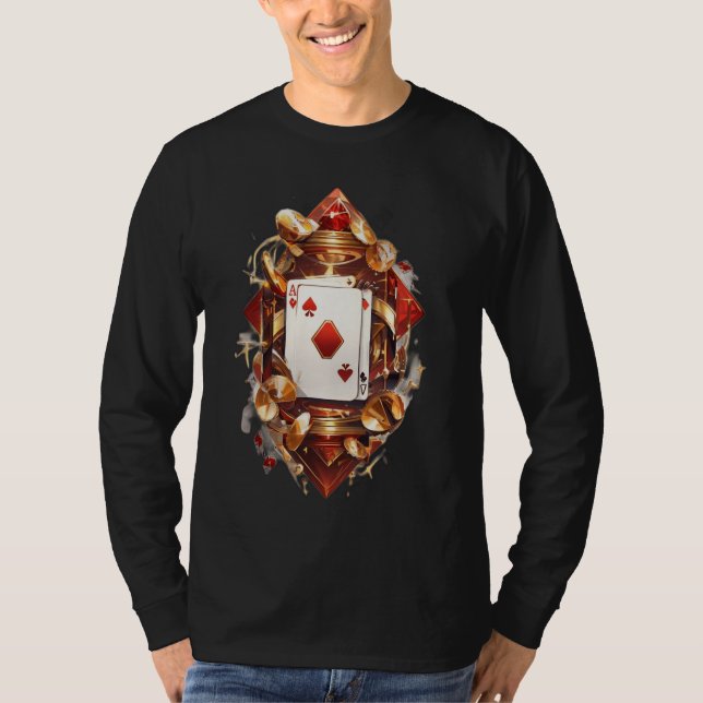 Ace of Spades card design T-Shirt (Front)
