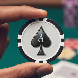 Ace of Spades Casino Deck of Playing Cards Poker Chips