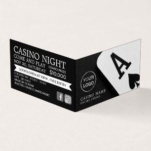 Ace of Spades, Casino Manager Detailed Business Card