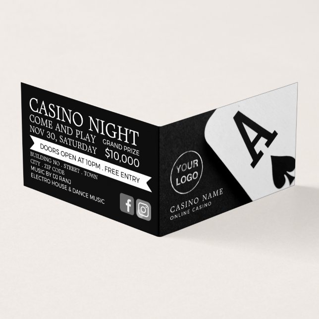 Ace of Spades, Casino Manager Detailed Business Card (Outside)